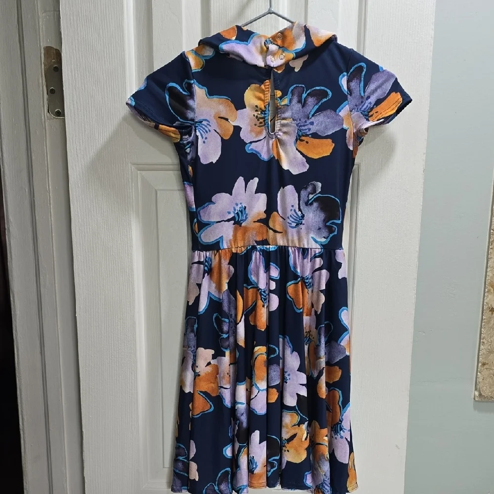 Floral Short Sleeve Dance Costume